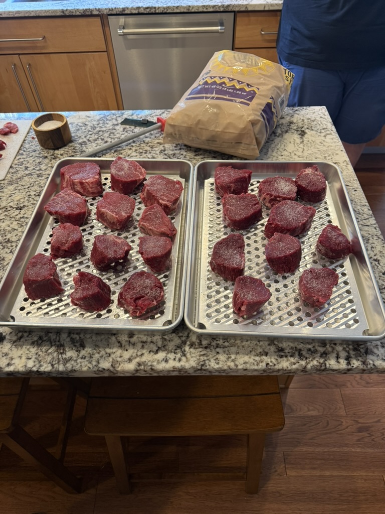 filets on trays