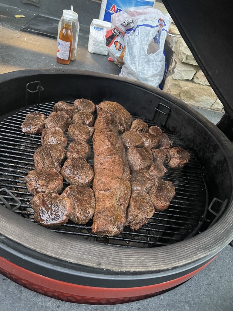 steaks on the grill